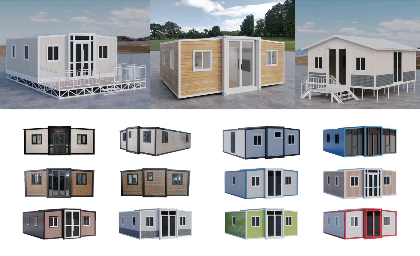Expandable container house exterior colour options