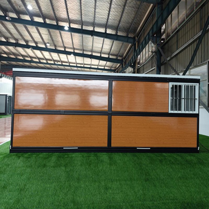 Custom wood-grain folding cabin