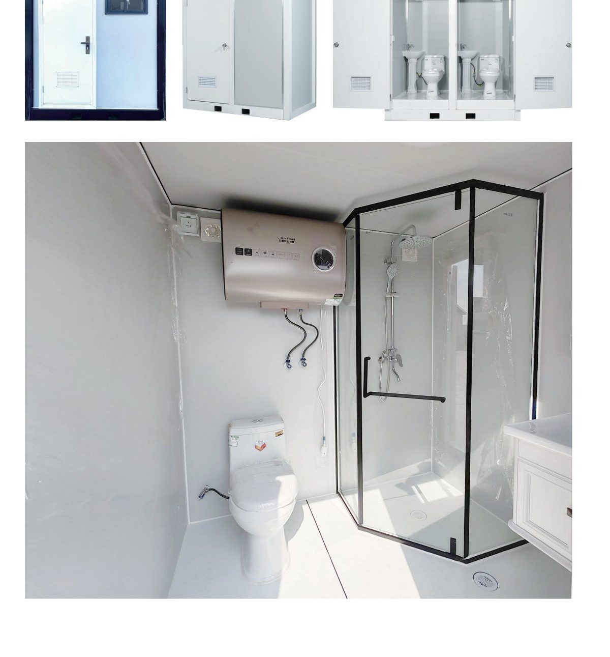 Outdoor portable toilet module