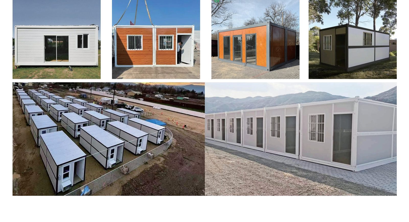 Rows of container accommodation units produced for institutional programmes