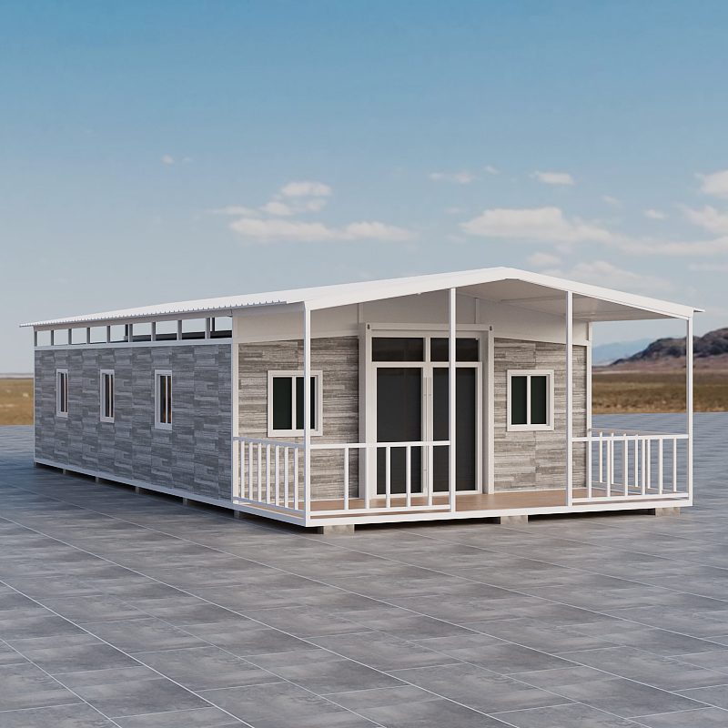 Cream villa expandable, porch detail