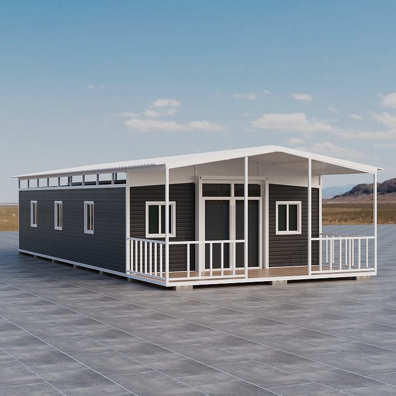 Dark villa expandable, rear view