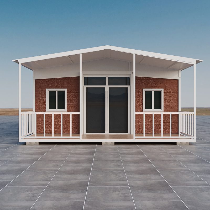 Brick villa expandable, front view